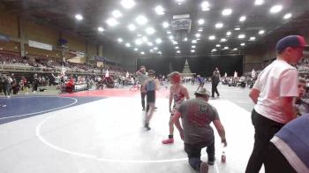 78 lbs 5th Place - Samual Baird, Elbert County Wranglers vs Gunnison Mutz, Pueblo West Storm