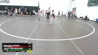 100 lbs Cons. Round 3 - Brayleigh Johnson, Maize Wrestling vs Ashley Jara-Escalante, MO West