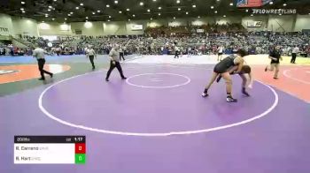 200 lbs Round Of 16 - Roscoe Carreno, Wasco Wrestling vs Bode Hart, Sweet Home Mat Club