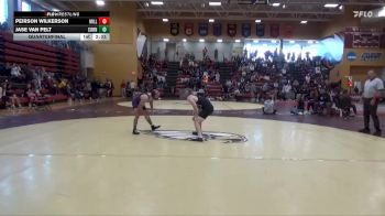 125 lbs Quarterfinal - Jase Van Pelt, Cornell College vs Peirson Wilkerson, Millikin