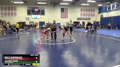 JV-4 lbs Round 3 - Holly Gudenkauf, West Delaware, Manchester vs Hayden Wade, Williamsburg