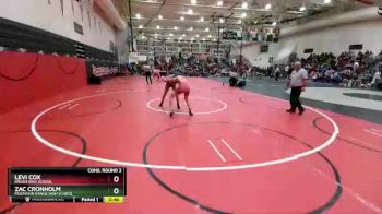 132 Boys Cons. Round 2 - Zac Cronholm, Mountain Range High School vs Levi Cox, Brush High School