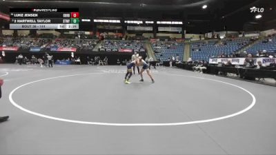 141 lbs Champ. Round 1 - Luke Jensen, Corban vs 2 Hartwell Taylor, Saint Mary