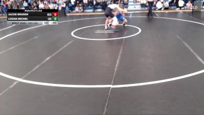 141-145 lbs Round 2 - Logan Michel, Lincoln East vs Jacob Bruner, Bellevue East