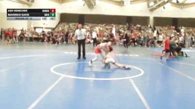 68-M lbs Round Of 16 - Ash Henecker, RedNose Wrestling School vs Maverick Davis, Smyrna