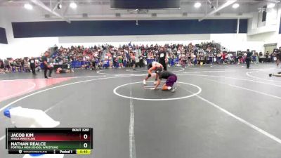 132 lbs Cons. Round 2 - Jacob Kim, Ayala Wrestling vs Nathan Realce, Portola High School Wrestling