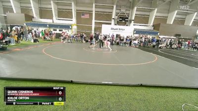 75 lbs Quarterfinal - Quinn Cisneros, Gladiator Wrestling Academy vs Khloe Orton, Oregon