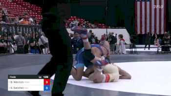 41 kg Final - Brayden Wenrich, Pennsylvania vs Samuel Sanchez, California