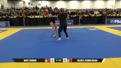 Valerie B. Guzman Solano vs Mary E Sanders 2025 World IBJJF Jiu-Jitsu No-Gi Championship