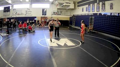 121 lbs Champ. Round 1 - Garrett Copley, Sheffield Area Hs vs Sarah Blauser, Youngsville Hs