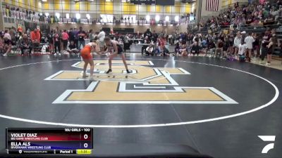 100 lbs Round 1 - Violet Diaz, Big Game Wrestling Club vs Ella Als, Riverhawk Wrestling Club