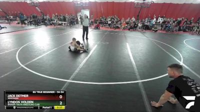 54-54 lbs Round 2 - Lyndon Holden, Badger Youth Wrestling Club vs Jack Detmer, Wisconsin