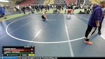 78 lbs Round 3 - Casper Petty, Fayetteville Youth Wrestling Club vs Cordell Hestness, Iowa