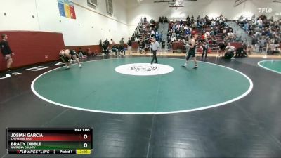 175 lbs Champ. Round 1 - Josiah Garcia, Cheyenne East vs Brady Dibble, Natrona County