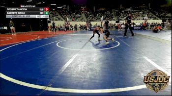 61 lbs Quarterfinal - Decker Thaxton, Blanchard Wrestling Club vs Garrett Doyle, Cowboy Wrestling Club