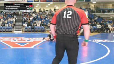 133 lbs Quarterfinal - Brendan Ferretti, Navy vs Ethan Berginc, Army West Point
