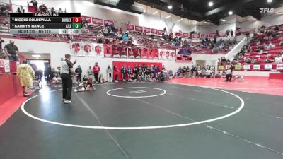 HS 110 lbs Champ. Round 2 - Kamryn Hance, Azle vs Nicole Soldevilla, Borger