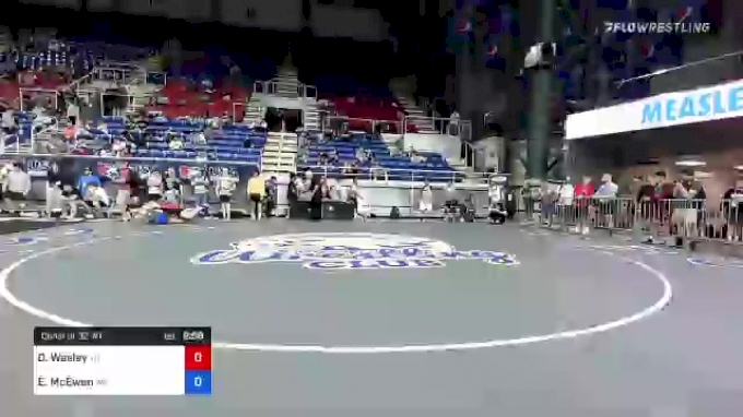 170 lbs Consi Of 32 #1 - Devin Wasley, Wisconsin vs Ezekiel McEwen ...