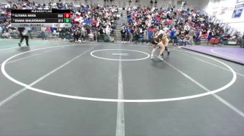 Girls 145 lbs Cons. Round 2 - Iliyana Nava, Salinas Girls vs Diana Maldonado, Saint Francis&nbsp;Girls