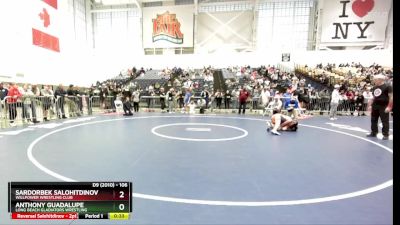 106 lbs Cons. Round 3 - Anthony Guadalupe, Long Beach Gladiators Wrestling vs Sardorbek Salohitdinov, Willpower Wrestling Club