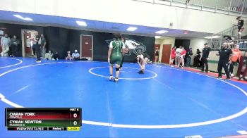 130 lbs Semifinal - Cyniah Newton, Muskogee G vs Ciarah York, Coweta G