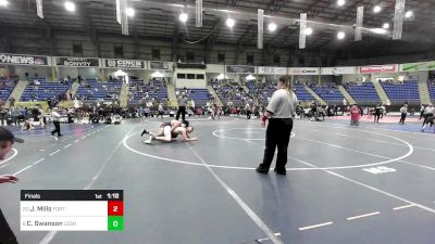 155 lbs Final - Jeremiah Mills, Fort Morgan Wrestling Club vs Charlie Swanson, Lesher Middle School