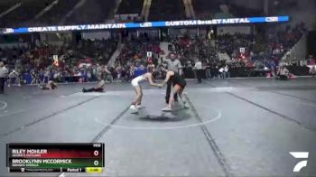 110 lbs Quarterfinal - Brooklynn McCormick, Bonner Springs vs Riley Mohler, Ogden`s Outlaws