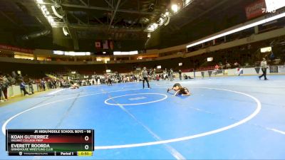 98 lbs 3rd Place Match - Koah Gutierrez, Valiant College Prep vs Everett Roorda, Grindhouse Wrestling Club