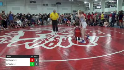 96 lbs Pools - Bricen Spears, The Asylum Red vs Benjamin Wells, PA Titan Wrestling