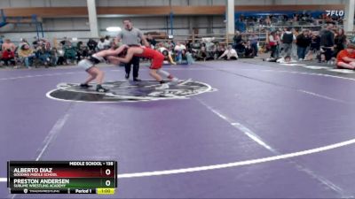 138 lbs Cons. Round 3 - Alberto Diaz, Gooding Middle School vs Preston Andersen, Sublime Wrestling Academy