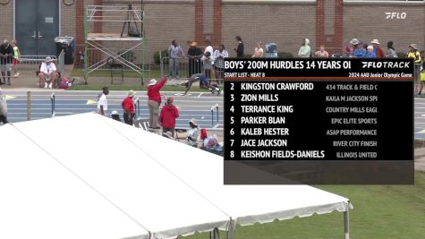 Youth Boys' 200m Hurdles, Finals 8 - Age 14