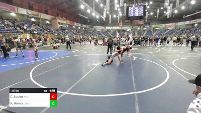 137 lbs Round Of 16 - Carson Lucius, Scottsbluff WC vs Kellen Rivera, Duran Elite