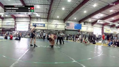 285 lbs Quarterfinal - Lance Back, Pahranagat Valley vs Caleb Romero, West Wendover