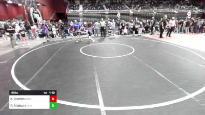 86 lbs Round Of 16 - Kyland Kienlen, Worland WC vs Payson Attebury, High Kaliber