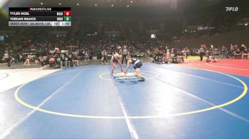 3A Boys 138 lbs Quarterfinal - Tobijah Mauck, Banks Boys vs Tyler Hoel, McLoughlin Boys
