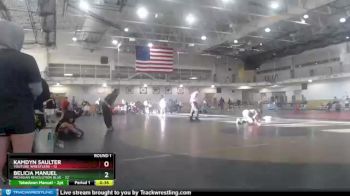 112 lbs Round 1 (4 Team) - Belicia Manuel, Michigan Revolution Blue vs Kamdyn Saulter, Youtube Wrestlers