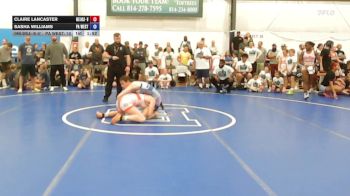 56 lbs Rr Rnd 1 - Claire Lancaster, Okie Girls - W vs Sasha Williams, PA West Yellow - W