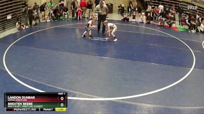 39 lbs Champ. Round 2 - Brexten Beebe, Iron County Wrestling Academy vs Landon Dunbar, Uintah Wrestling