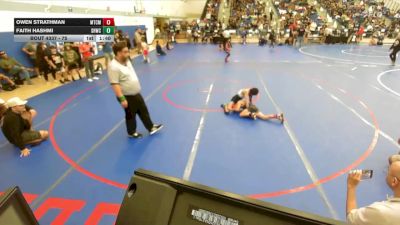 75 lbs Round 3 - Owen Strathman, Mantanona Training Center MTC vs Faith Hashmi, Savage House Wrestling Club