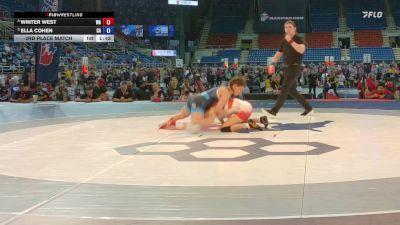 110 lbs 3rd Place Match - Winter West, WA vs Ella Cohen, CA