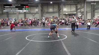 120 lbs Champ. Round 1 - Sierra Loader, Caney Valley vs Madison Siegfried, St. Francis Wrestling Club