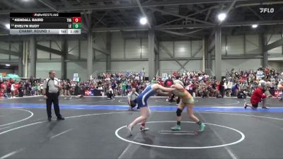 145 lbs Champ. Round 1 - Evelyn Rudy, Lawrence Elite vs Kendall Baird, Trailhands