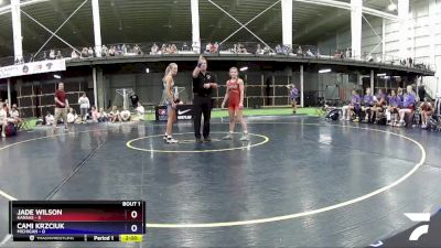 100 lbs Round 1 (8 Team) - Jade Wilson, Kansas vs Cami Krzciuk, Michigan