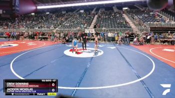 67 lbs Champ. Round 2 - Crew Downing, Wyoming Underground Wrestling vs Jackson Nicholas, Eastside United Wrestling Club