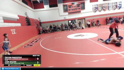 67 lbs Quarterfinal - Tayvin Pakootas, Okanogan Underground Wrestling Club vs Cain Bazan, Yakima Cadet Wrestling Club