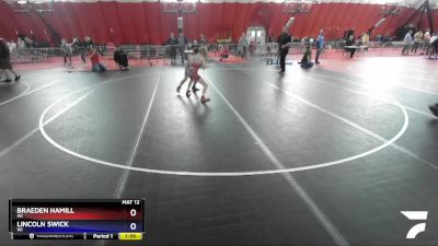 92 lbs 1st Place Match - Braeden Hamill, WI vs Lincoln Swick, WI