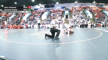 144 lbs Semifinals (8 Team) - Beck Yurkunas, Brighton vs Braydon Tougas, Hartland