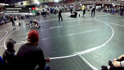 53 lbs Champ. Round 1 - Chaycen Schmidt, Scottsbluff Wrestling Club vs Briggs Miller, Pierce Warbirds