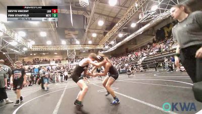 90 lbs 3rd Place - Devyn Vincent, Lions Wrestling Academy vs Finn Stanfield, Murray County Takedown Club
