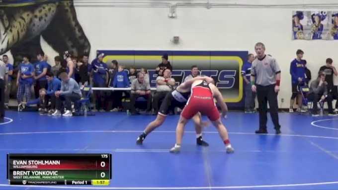 175 lbs Champ. Round 1 - Brent Yonkovic, West Delaware, Manchester vs ...